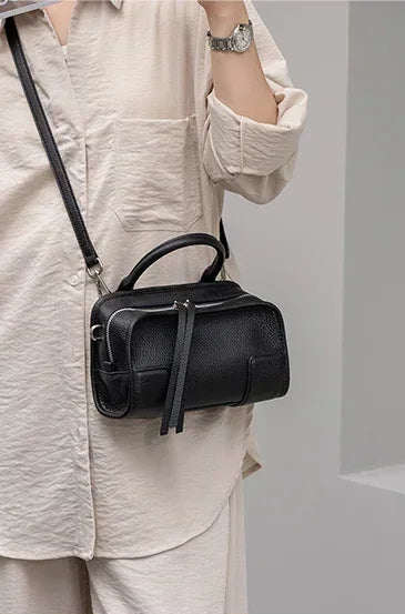 Aura Premium Genuine Leather Boxy Cross body Bag