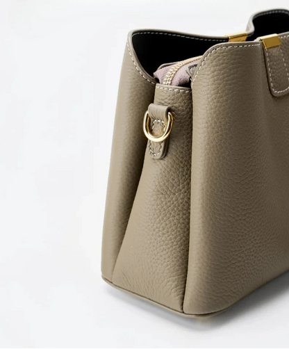 Elite Top Grain Genuine Leather Large Capacity Bucket Bag
