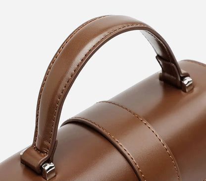 Verona Genuine Leather Flap Top Structured Crossbody