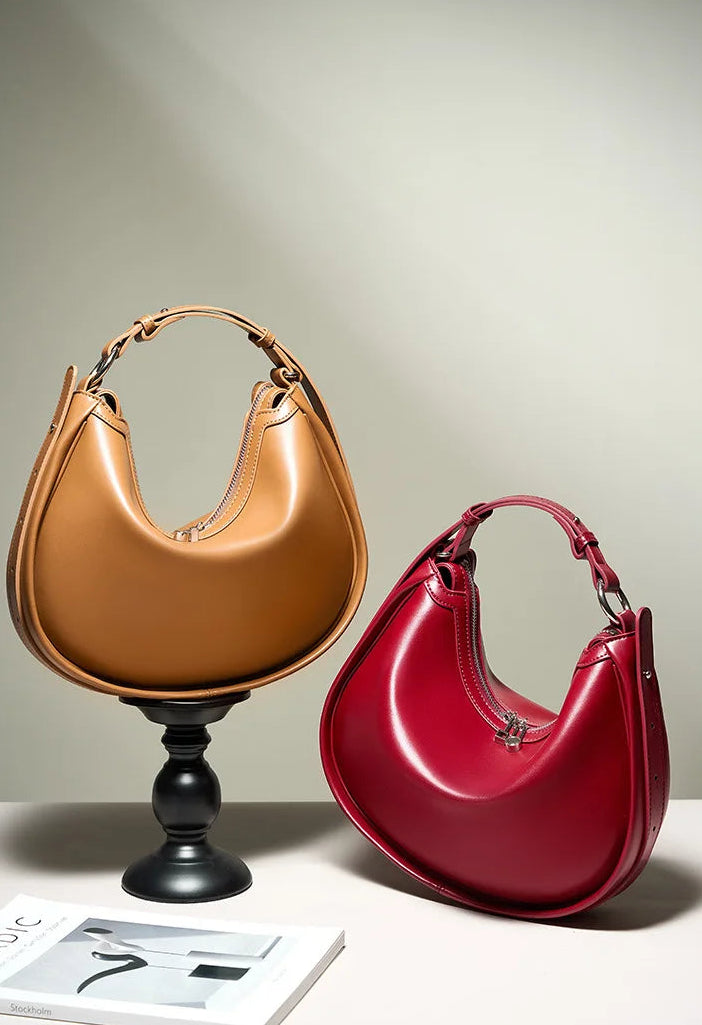 Celestial Genuine Leather Minimalist Luxury Flap Tote