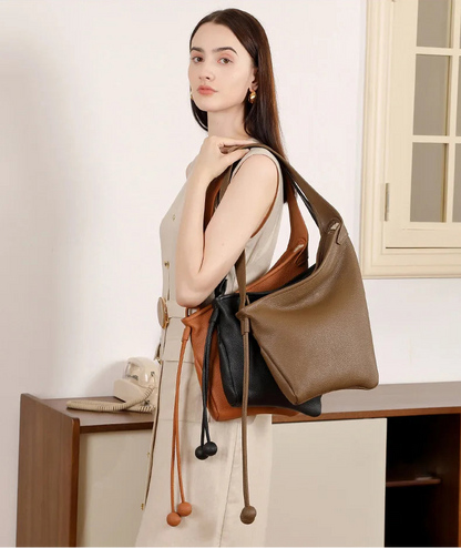 Zephyr Genuine Leather Sloping Contour Hobo
