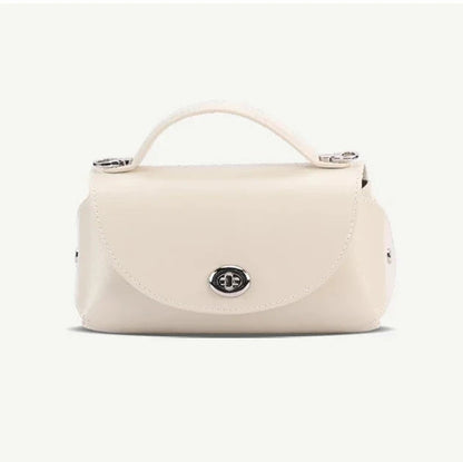 Aura Genuine Leather Turn-Lock Mini Satchel