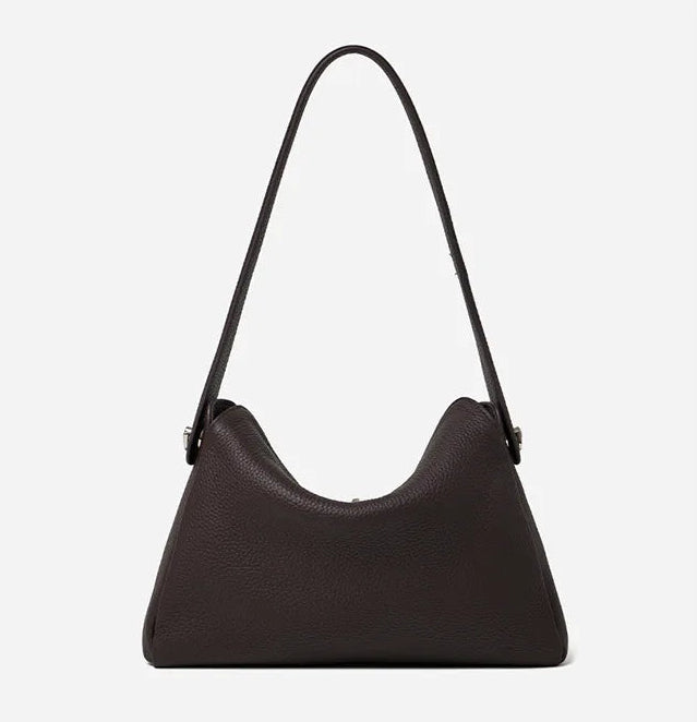 Vesper Genuine Leather Turn-Lock Contour Hobo