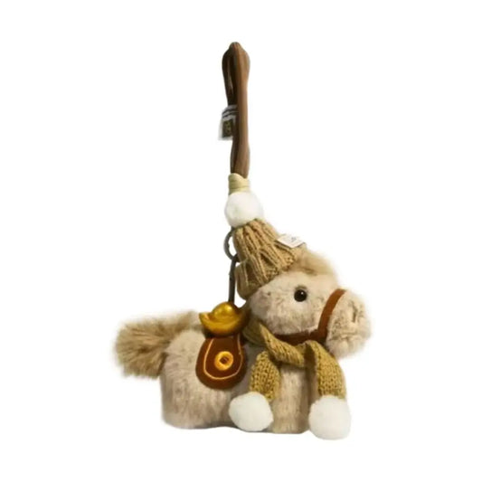 Luxury Pony Plush Keychain Charm
