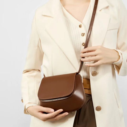 Charming Genuine Leather Minimalist Small Shoulder Bag