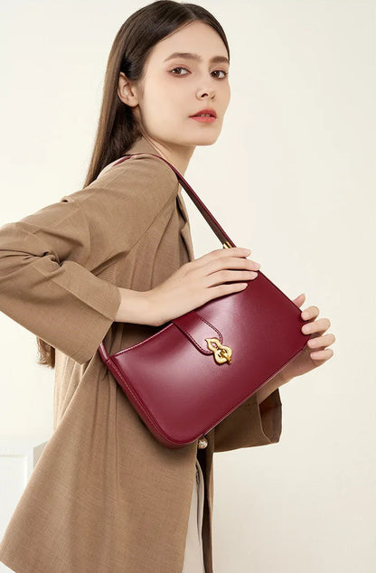 Sovereign Premium Cowhide Elegant Underarm Shoulder Bag