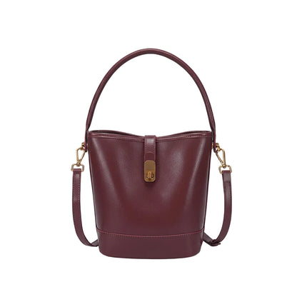 Genuine Leather Luxury Bucket Handbag
