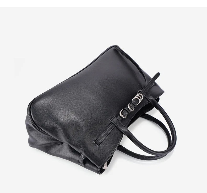 Monarch Genuine Leather Retro Style Everyday Handbag