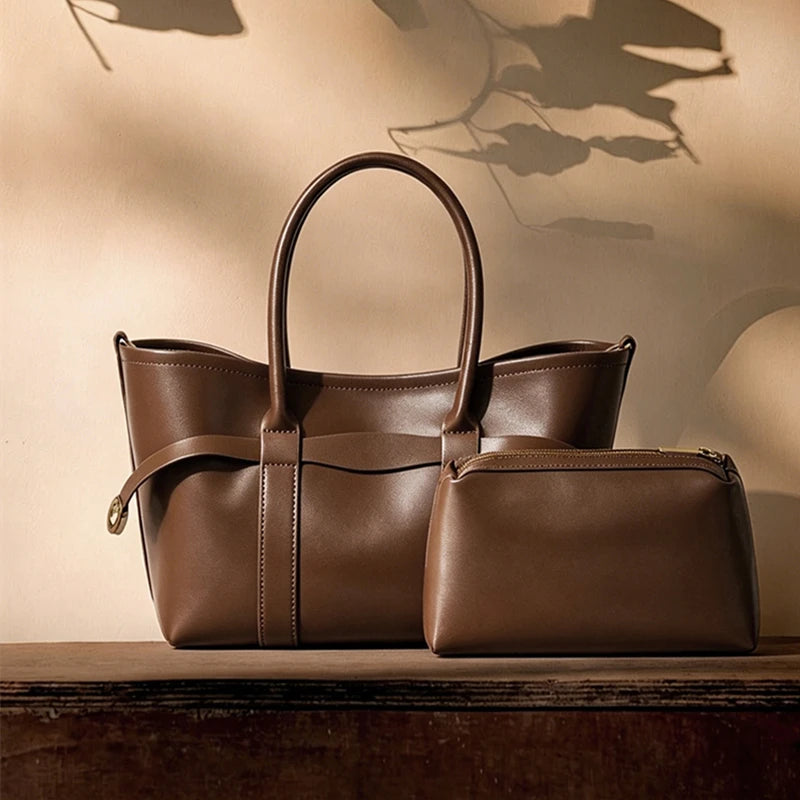 Urban Premium Cowhide Spacious Commuter Shoulder Bag