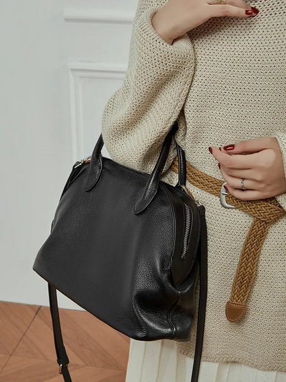 Aura Genuine Leather Fluid Silhouette Tote