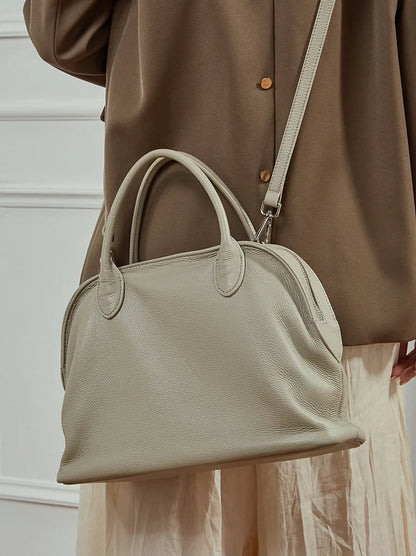 Aura Genuine Leather Fluid Silhouette Tote