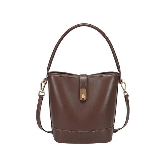 Genuine Leather Luxury Bucket Handbag