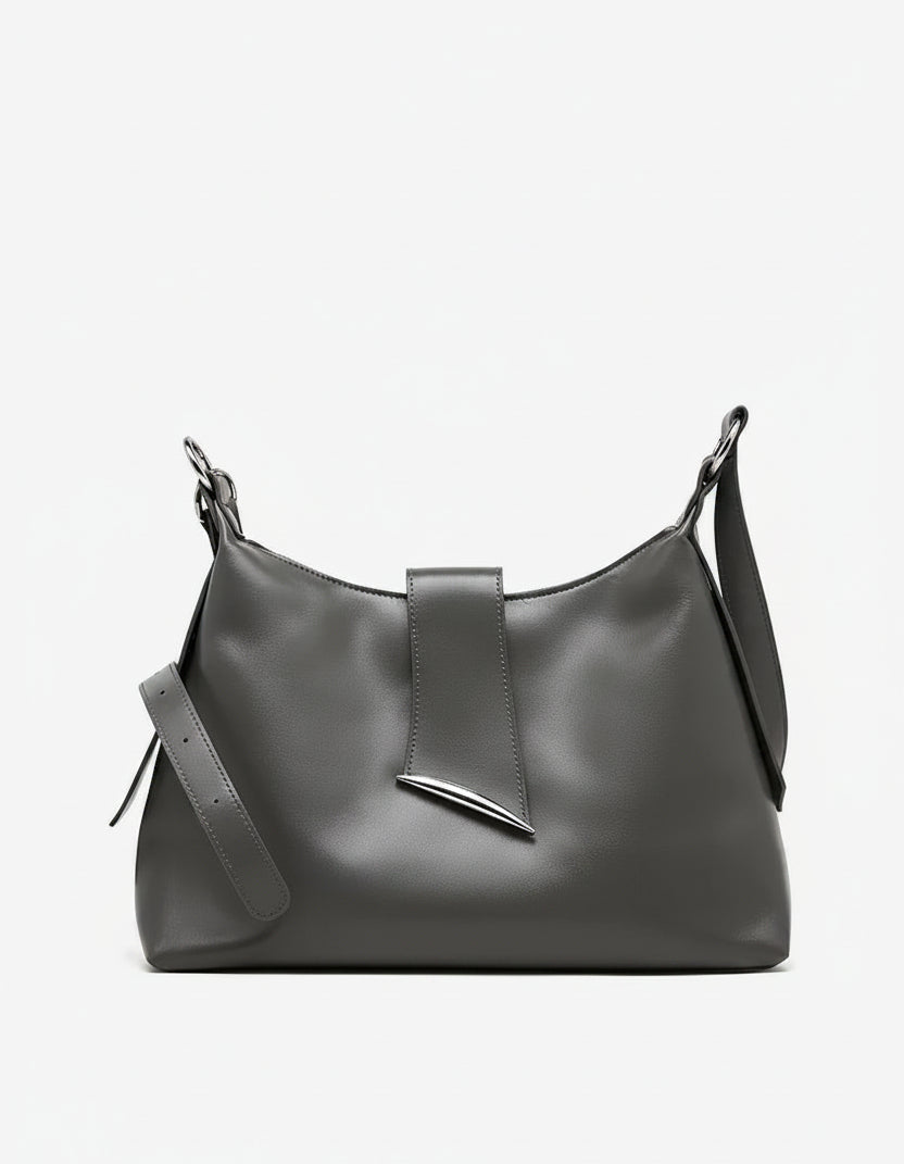 Aura Genuine Leather Milano Curved Shoulder Bag