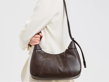 Genuine Leather Vintage Dumpling Shoulder Bag