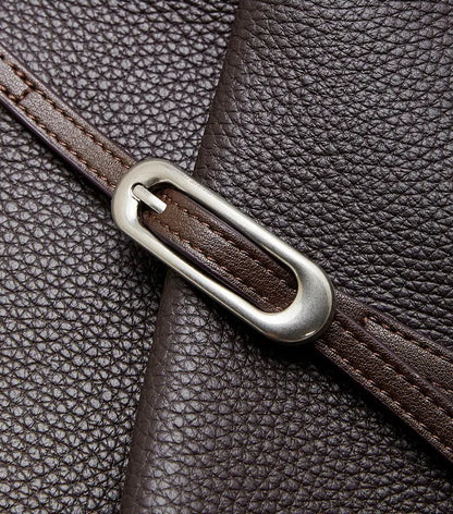 Cascade Genuine Leather Loop Bucket Bag