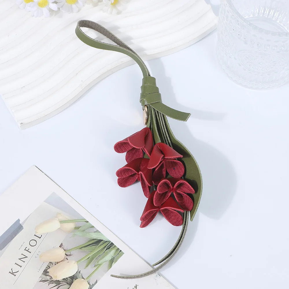 Elegant Flower Bag Charm