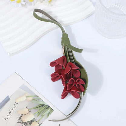 Elegant Flower Bag Charm