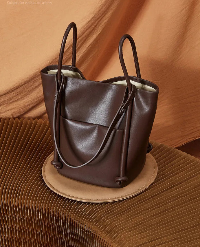 Elysian Genuine Leather High-Quality Soft Cowhide Tote Bag