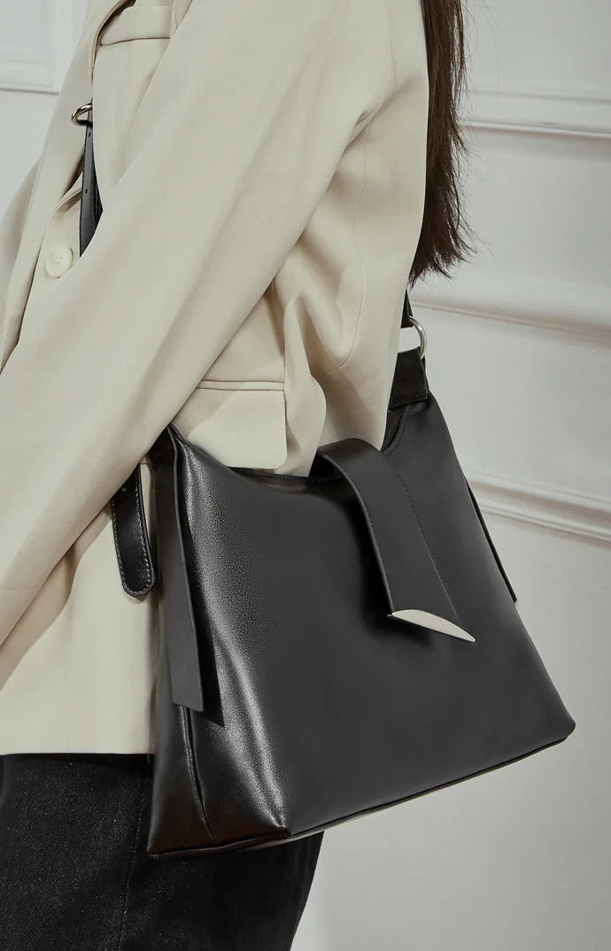 Aura Genuine Leather Milano Curved Shoulder Bag