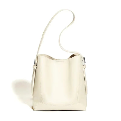 Genuine Leather  Bucket Shoulder Bag