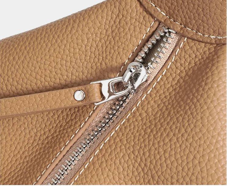 Premium Genuine Leather Chic Designer Tote and Small Purse Set