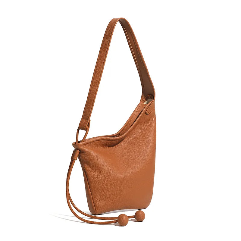 Zephyr Genuine Leather Sloping Contour Hobo
