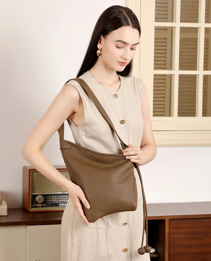 Zephyr Genuine Leather Sloping Contour Hobo