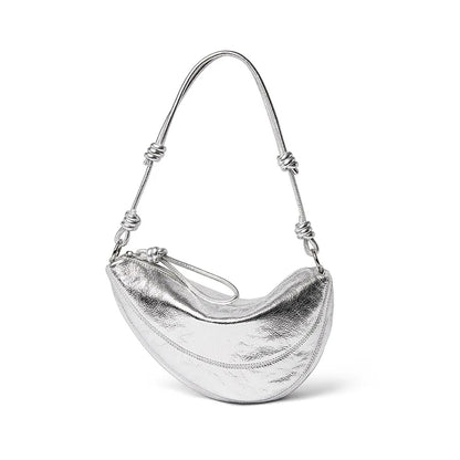 Premium Half Moon Leather Shoulder Handbag