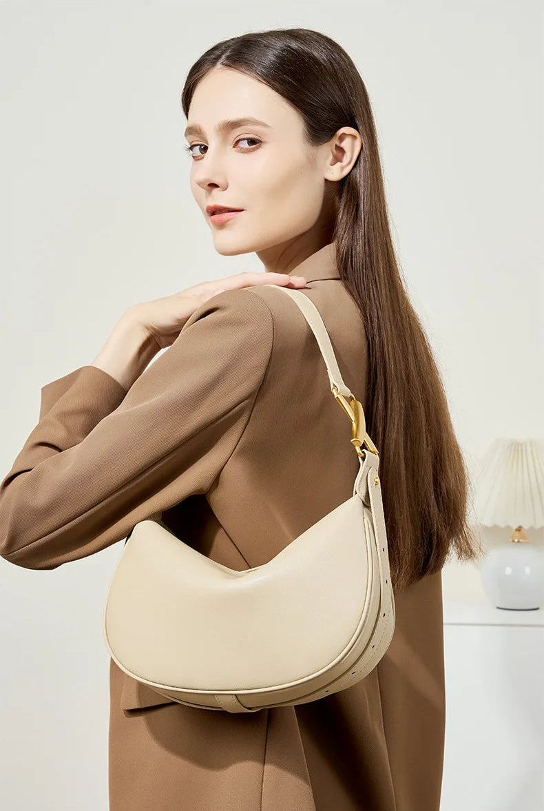 Imperial Premium Cowhide Spacious Minimalist Crossbody Bag