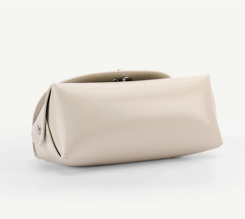 Aura Genuine Leather Turn-Lock Mini Satchel