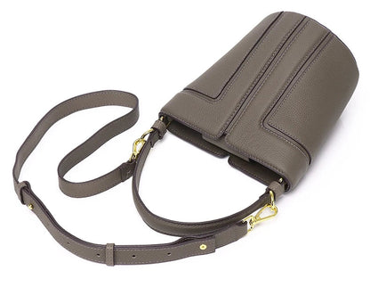 Opulent Genuine Leather Bucket Bag