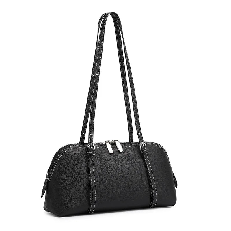 Orb Artisan Genuine Leather Contour Shoulder Bag