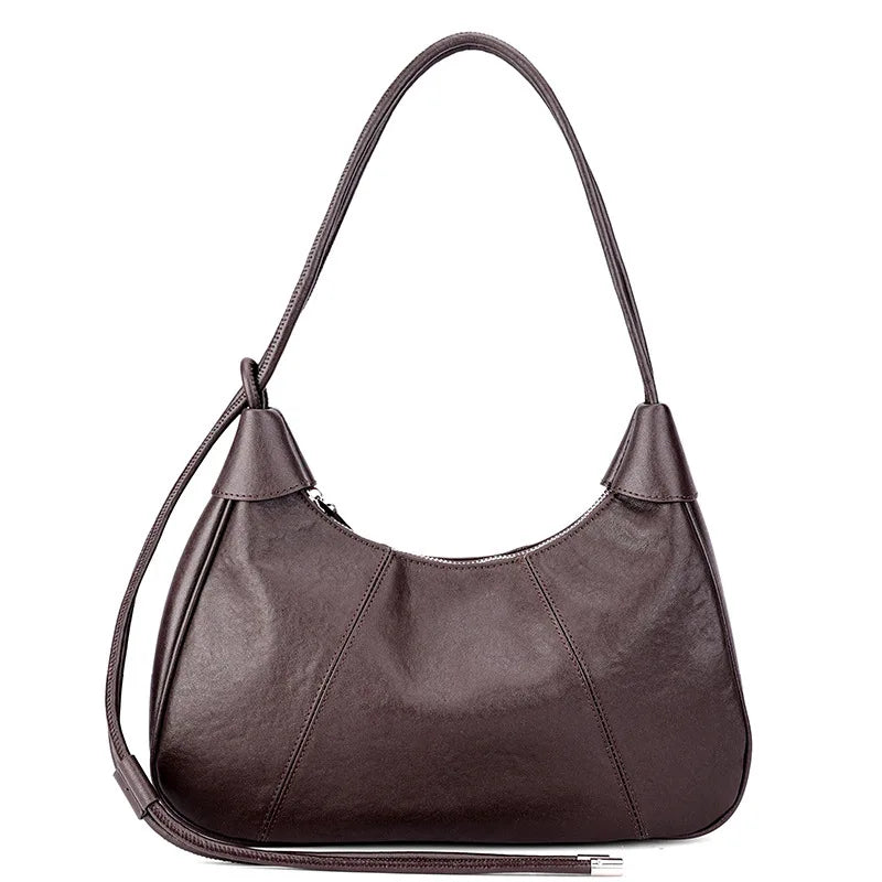 Genuine Leather Vintage Dumpling Shoulder Bag