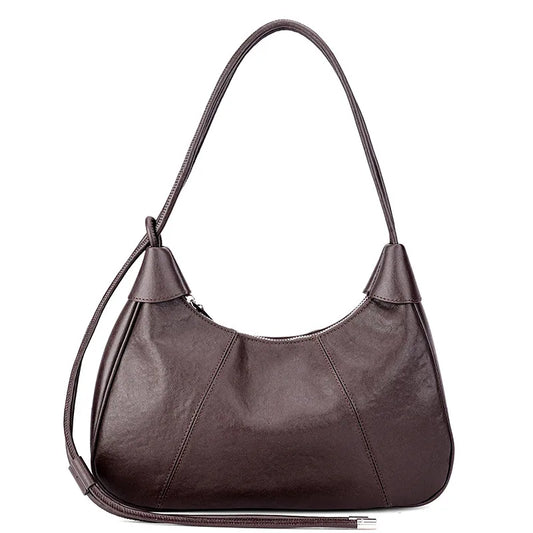 Genuine Leather Vintage Dumpling Shoulder Bag