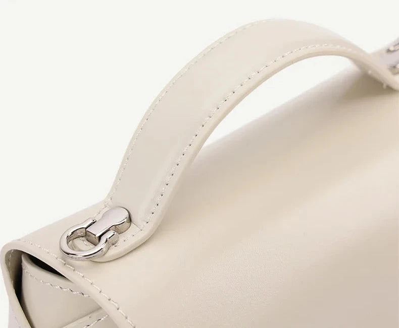 Aura Genuine Leather Turn-Lock Mini Satchel