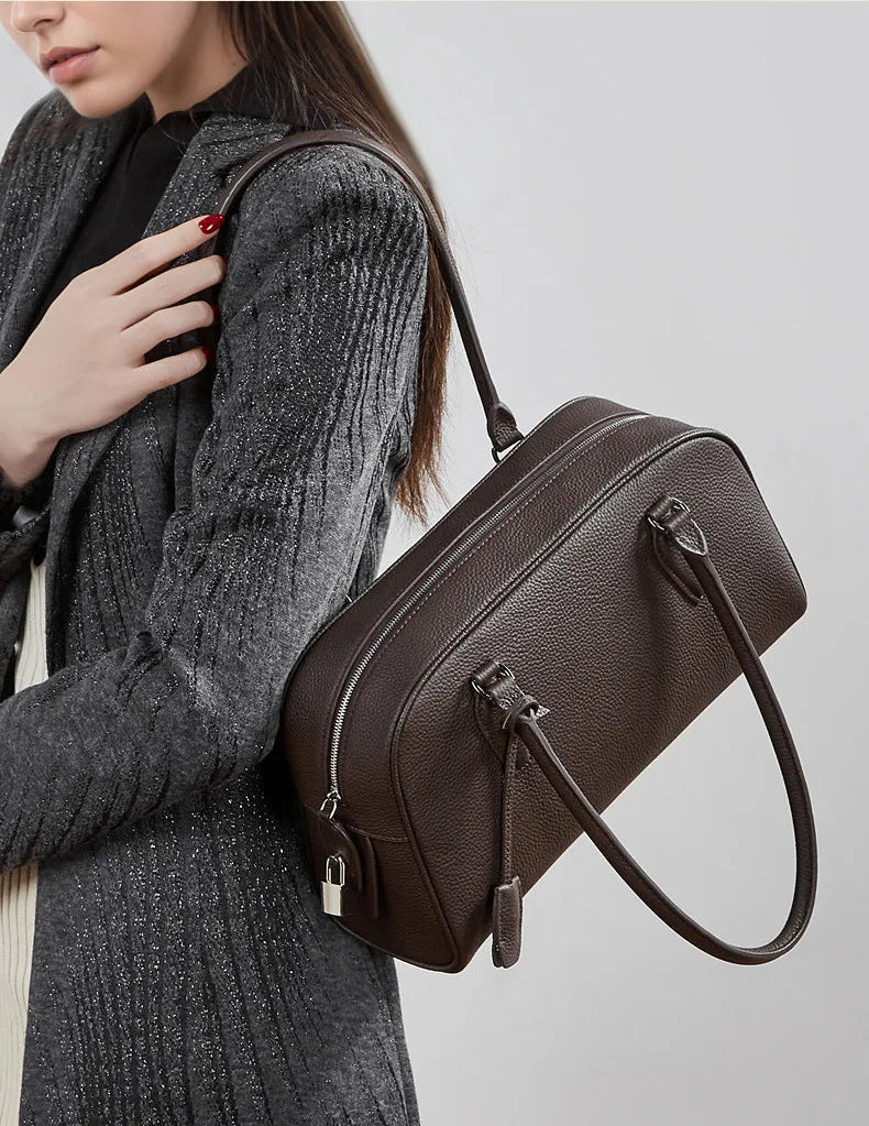 Dynasty Genuine Leather Large Capacity Underarm Tote