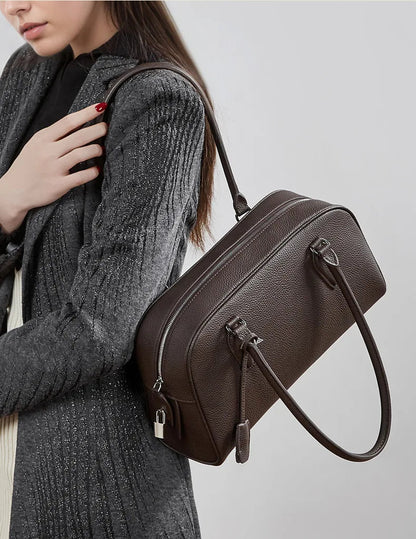 Dynasty Genuine Leather Large Capacity Underarm Tote