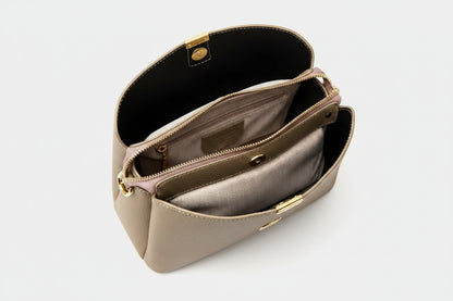 Elite Top Grain Genuine Leather Large Capacity Bucket Bag