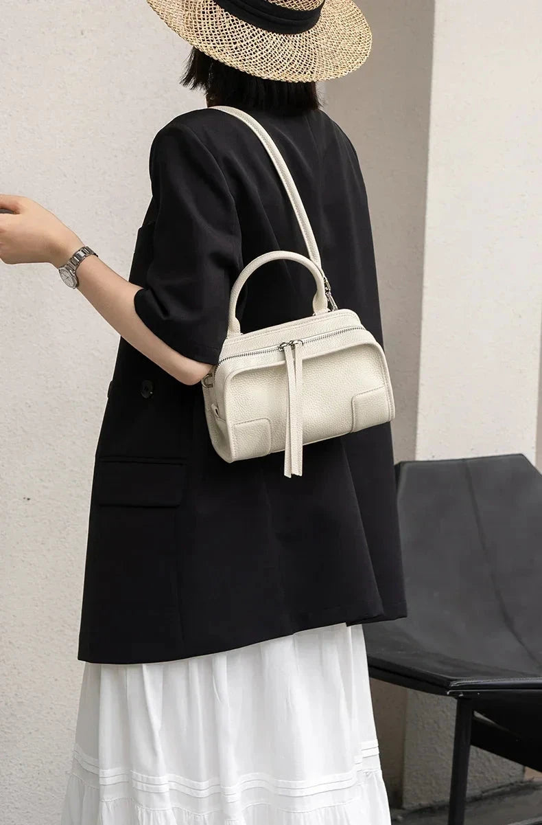 Aura Premium Genuine Leather Boxy Cross body Bag
