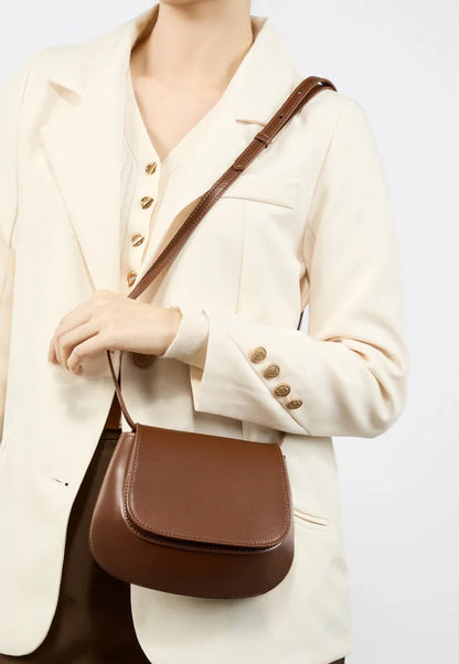Charming Genuine Leather Minimalist Small Shoulder Bag