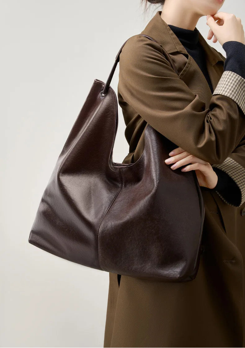 Premium Genuine Leather Chic Multi-Way Underarm Purse