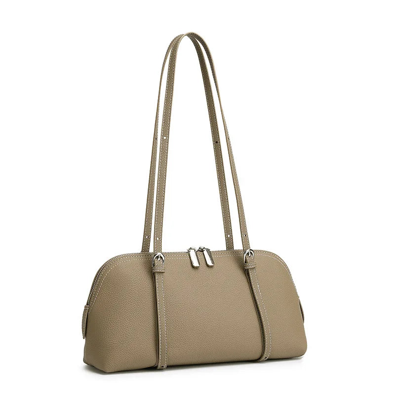 Orb Artisan Genuine Leather Contour Shoulder Bag