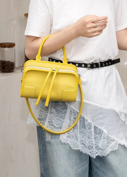 Aura Premium Genuine Leather Boxy Cross body Bag