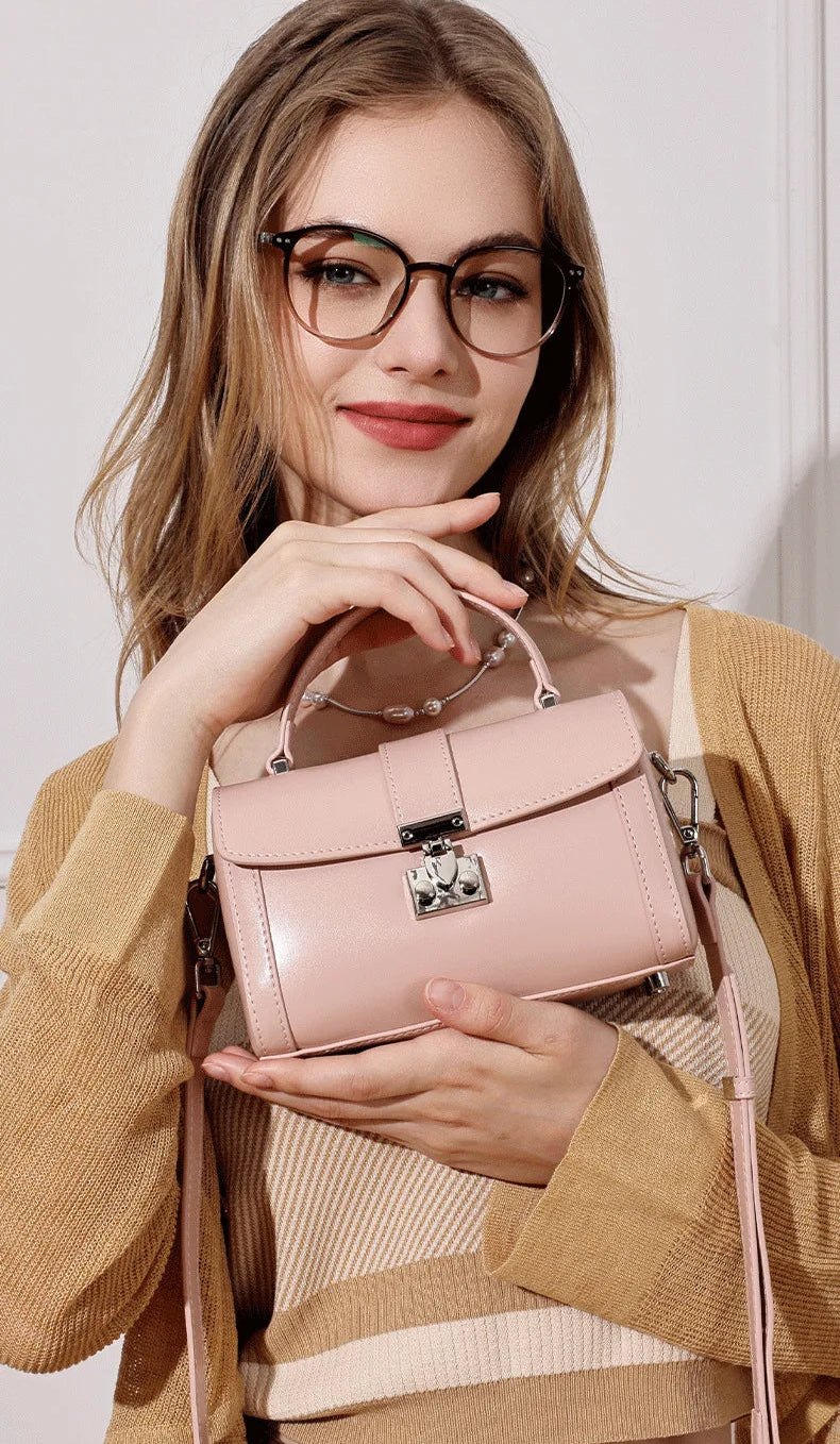 Verona Genuine Leather Flap Top Structured Crossbody