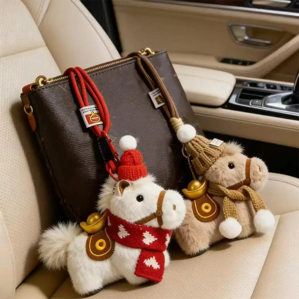 Luxury Pony Plush Keychain Charm