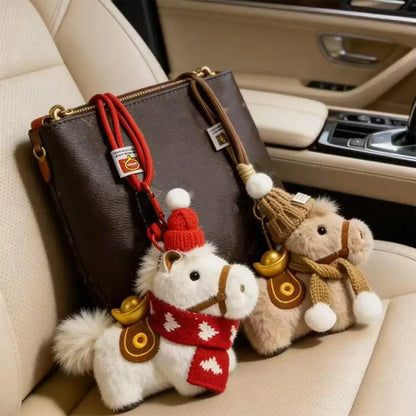 Luxury Pony Plush Keychain Charm