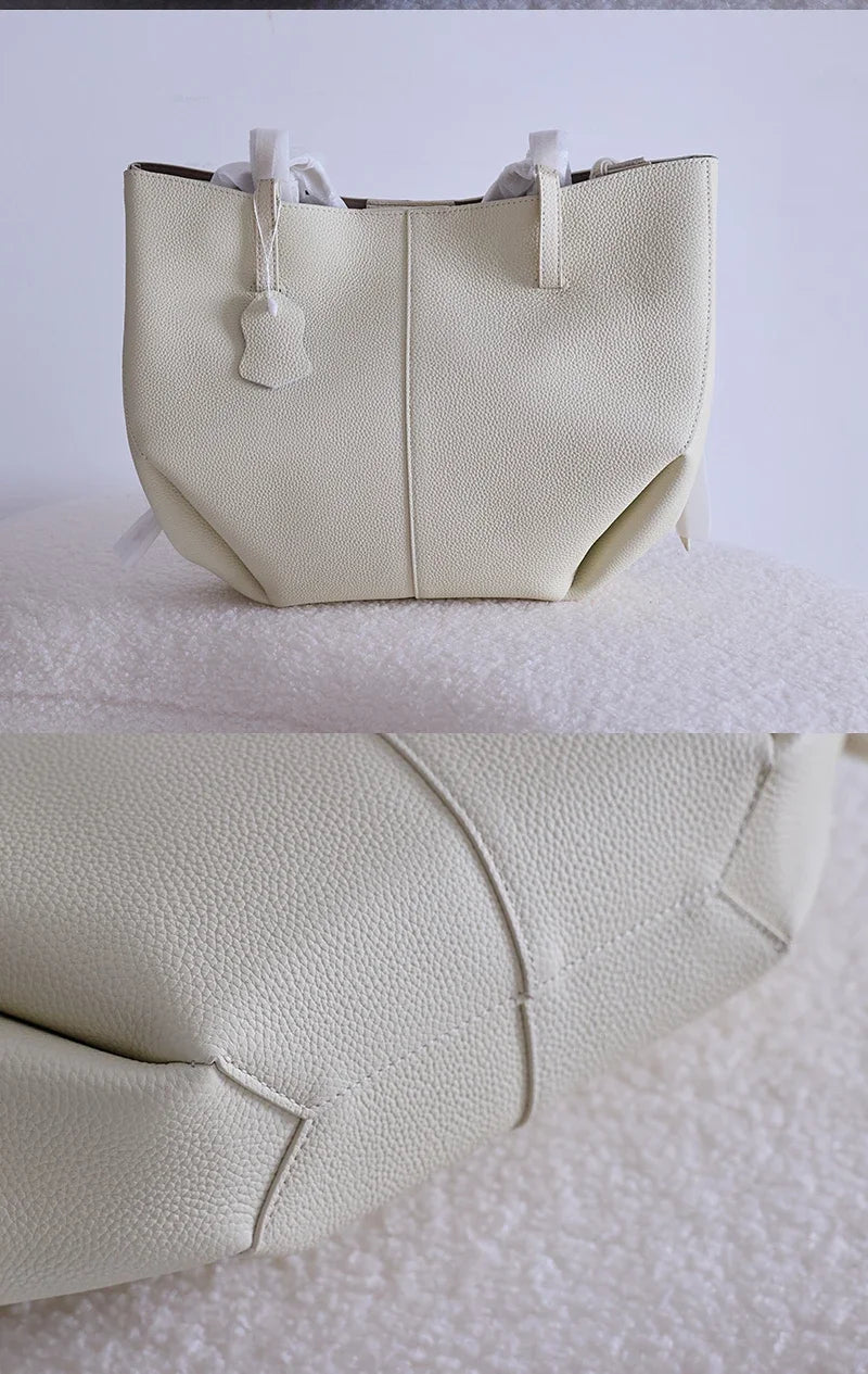 Genuine Leather Classic Large Tote Bag