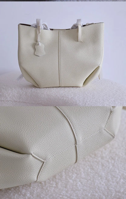 Genuine Leather Classic Large Tote Bag