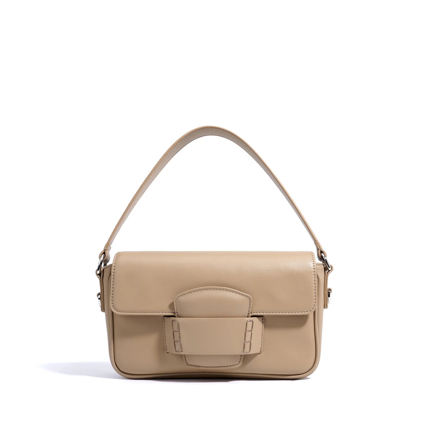Genuine Leather Flap Crossbody Bag