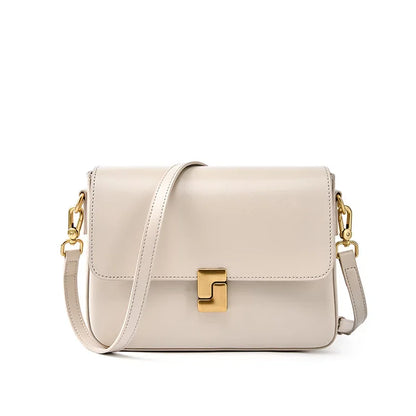 Aura Genuine Leather Luxury Small Square Crossbody Bag